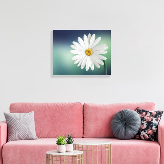 Delicate White Daisy Leinwanddruck (Insitu (Wohnzimmer))