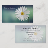Delicate White Daisy Visitenkarte (Vorne/Hinten)