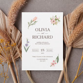 Delicate Wildflower Botanical Wedding Invitation Einladung