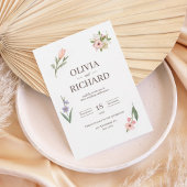 Delicate Wildflower Botanical Wedding Invitation Einladung