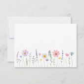 Delicate Wildflower Garden Wedding RSVP Card Karte (Rückseite)