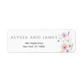 Delicate Wildflower Meadow Wedding Return Address (Vorne)