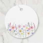 Delicate Wildflower Meadow Wedding Thank You Geschenkanhänger (Rückseite)