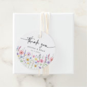 Delicate Wildflower Meadow Wedding Thank You Geschenkanhänger (Beispiel)
