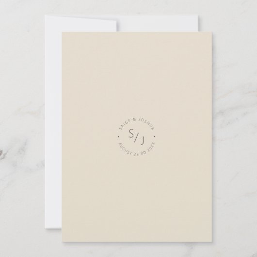 Delicate Wildflower Wedding Ivory White ID1102 (Rückseite)