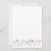 Delicate Wildflower Wedding Save the Date Card Einladung (Rückseite)