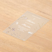 delicate wildflowers Acrylic Invitation Acryleinladungen (Ablage )