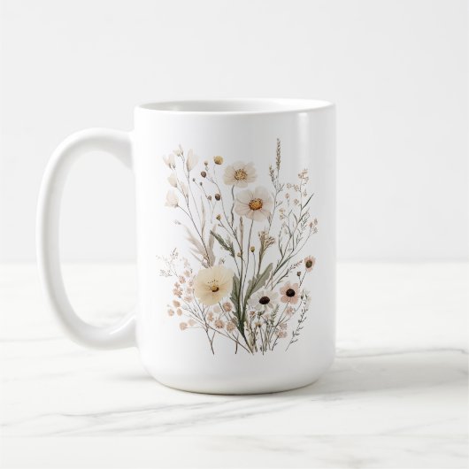 Delicate Wildflowers Inspirational Poem Kaffeetasse (Links)
