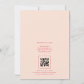 Delicate Wildflowers Juicy Red Pinky Pink Wedding Einladung (Rückseite)