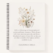 Delicate Wildflowers Motivational Quote  Notizblock (Vorderseite)