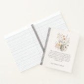 Delicate Wildflowers Motivational Quote  Notizblock (Innenseite)