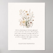 Delicate Wildflowers Motivational Quote Poster (Vorne)
