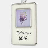 Delicate Wisteria Rahmen-Ornament Silber (Links)