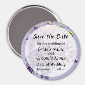 Delicate Wisteria Save the Date Magnet (Vorderseite/Rückseite)