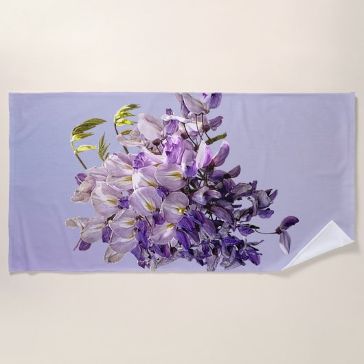 Delicate Wisteria Strandtuch (Vorderseite)