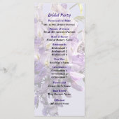 Delicate Wisteria Wedding Program Programm (Rückseite)
