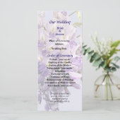 Delicate Wisteria Wedding Program Programm (Stehend Vorderseite)
