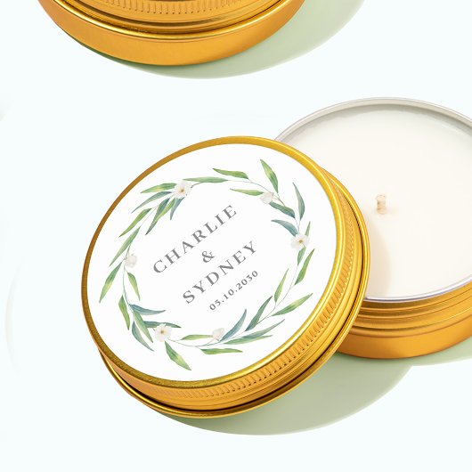 Delicate Wreath Wedding Brautparty Stickers