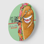 Delicatessen.Sub shop.Deli.Personalisiert Große Wanduhr (Winkel)