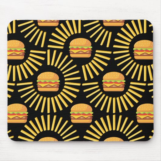 Delicioso hamburguer com batatas fritas mousepad (Vorne)