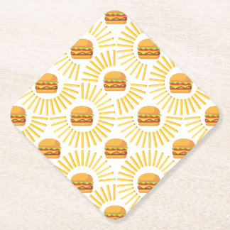 Delicioso hamburguer com batatas fritas untersetzer