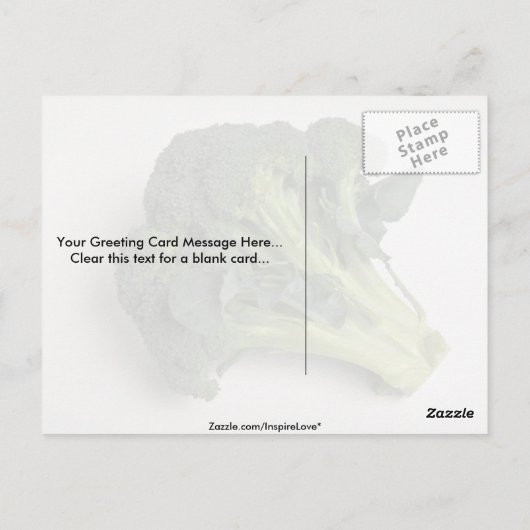 Delicious Broccoli Postkarte (Rückseite)