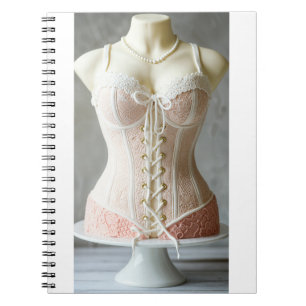 Delicious bustier cake and sugar paste notizblock