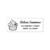 Delicious Cupcake with Frosting Address Gummistempel (Prägung)