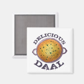 Delicious Daal Vegetarian Indian Red Lentil Dal Magnet (Vorderseite/Rückseite)