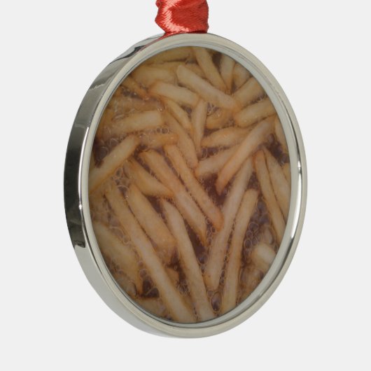 Delicious French Fries Silbernes Ornament (Rechts)