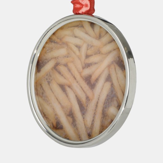 Delicious French Fries Silbernes Ornament (Links)