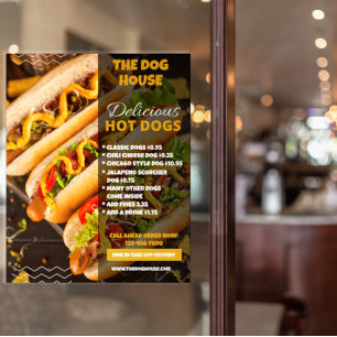 Delicious Hotdogs Restaurantfront groß anpassen Poster