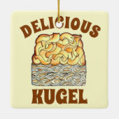 Delicious Kugel Jewish Egg Noodle Casserole Keramikornament (Rückseite)