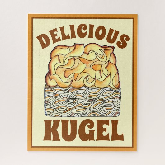 Delicious Kugel Jewish Egg Noodle Casserole Puzzle (Vertikal)