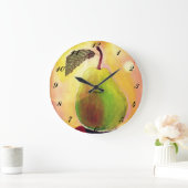Delicious Pear Wall Clock Große Wanduhr (Zuhause)