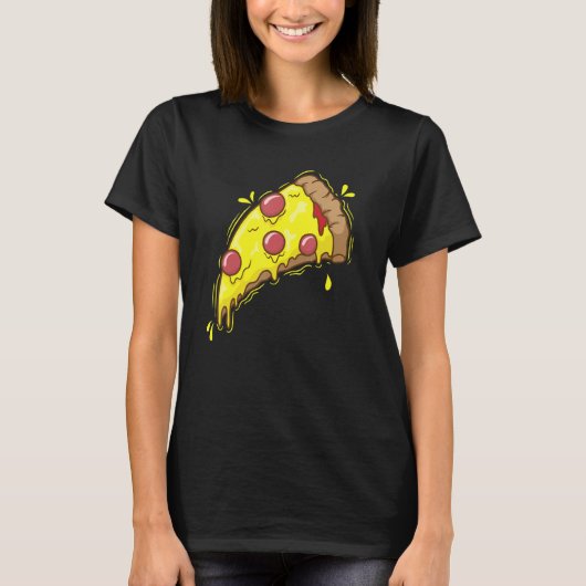 delicious Piece of Pizza Fast Food Stone Oven T-Shirt (Vorderseite)