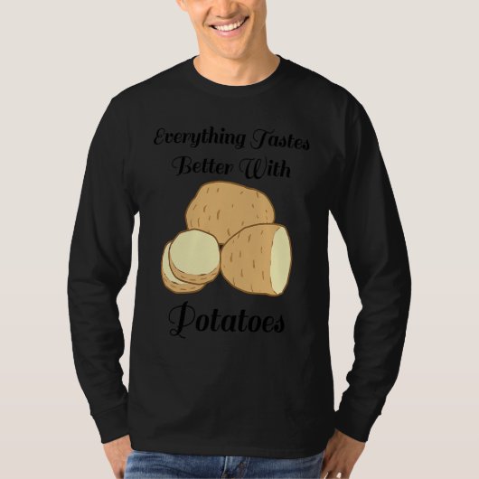 Delicious Potatoes Ironic Quote Hobby Chef Cooking T-Shirt (Vorderseite)