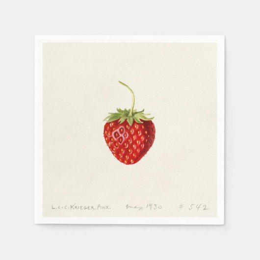 Delicious Red Strawberry (von Louis C.C. Krieger) Serviette (Vorderseite)