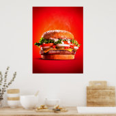Delicious Steak Cheese Burger Poster (Küche)