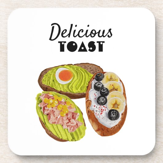 Delicious Toast Getränkeuntersetzer (Vorderseite)
