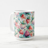 Delicious Watercolor Strawberries Kaffeetasse (Vorderseite Links)