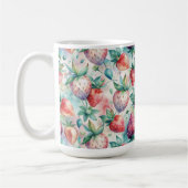 Delicious Watercolor Strawberries Kaffeetasse (Links)