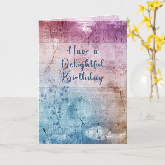 Delight Birthday Card Karte (Gelbe Blume)
