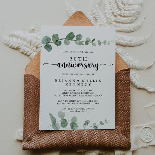 Delight Eucalyptus 50. Hochzeitstag   Einladung