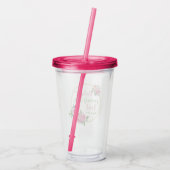 "Delight Yourself in the Lord" Fuchsia Pink Acryltrinkbecher (Rückseite)