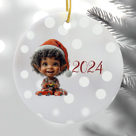Delighted Baby Christmas Elf Keramik Ornament