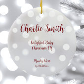 Delighted Baby Christmas Elf Keramik Ornament