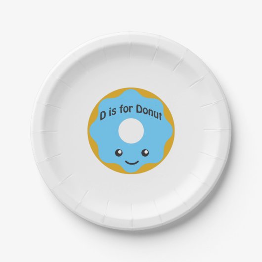 Delightful D ist für Donut Pappteller (Vorderseite)