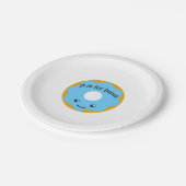 Delightful D ist für Donut Pappteller (Schrägansicht)