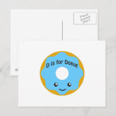 Delightful D ist für Donut Postkarte (Vorne/Hinten)